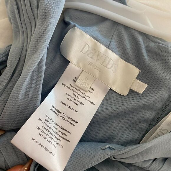 DAVID'S BRIDAL light blue bridesmaid dresses size 0&2 - Picture 6 of 7